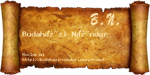 Budaházi Nándor névjegykártya