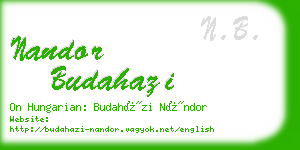 nandor budahazi business card